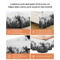 thumbnail image 6 of Black Forest Wrap Around Bed Skirts for Queen Bed 18" Drop,Bed Skirt with Adjustable Elastic Belt Dust Ruffle Bed Valance Black and White Natural Landscape Modern Abstract Art Bed Frame Cover, 6 of 7