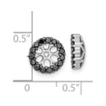 thumbnail image 3 of Auriga 14k White Gold Black Diamond Earring Jackets for Women, 3 of 3