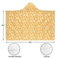 thumbnail image 3 of Wearable Blanket,Orange Daisy Flower Floral Pattern Hooded Wearable Sherpa Blanket for Adults & Teens,Winter Poncho Shawl Wrap Cape Thick Warm,60"x80", 3 of 5