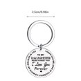 thumbnail image 5 of Porte-clés Pendentif pour Ma Fille, Accessoire Collier Lettre A-z26, Carte Ronde, 5 of 5