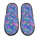 thumbnail image 1 of Balery Colorful Mushrooms Pantuflas de Casa de Felpa Silenciosas con Diseño Estampado, Zapatillas Cómodas Antideslizantes de Algodón para Interior-Large, 1 of 8