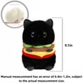 thumbnail image 4 of Fun Burger Cat Stuffed Animal- 9.1''Cute&Soft Kitten Plush Toy Pillow Decor Birthday Gift for Family, 4 of 5
