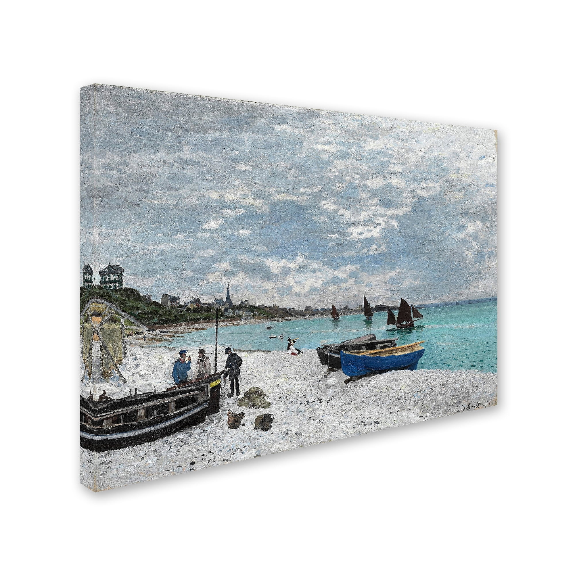 The Beach At Sainteadresse' Canvas Art by Monet