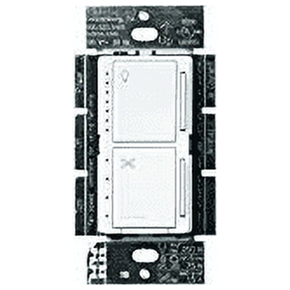 Open Box Lutron Maestro Fan Control and Light Dimmer for Dimmable LEDs, Incandescent, and Halogen Bulbs, Single-Pole, MACL-LFQ-WH, White