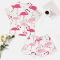 thumbnail image 4 of Flamingo Pattern Pajamas Set Womens Loungewear Sleepwear 2 Piece PJ Sets, 4 of 7