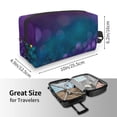thumbnail image 4 of Goofa Purple and Green Glitter Printed Toiletry Bag with Handle,Large Capacity Travel Makeup Cosmetic Bag for Women, Carry on Airport Airline Compliant Bag, 4 of 9