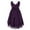 Purple, variant on CHICTRY Girls V Neck Chiffon Wedding Party Dress Pleated High-low Hem Dresses,Sizes 4-16 Burgundy 14
