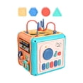 thumbnail image 3 of Cubo de Actividades para Bebé Hugo Centro de Actividades Clasificación de Formas Juguete de Aprendizaje Verde, 3 of 10
