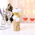thumbnail image 5 of Funda navideña para botella de vino, bolsa de regalo con cordón, bolsas para botellas de champán, cuchara, tenedor, cuchillo, bolsa para decoración de mesa de fiesta oso de fresa Electrónica, 5 of 5