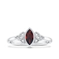 thumbnail image 4 of Rosec Jewels Natural Garnet Marquise Engagement Ring with Celtic Knot - 4X8 mm - AAA Quality - January Birthstone, 14K White Gold, US 8.00, 4 of 8
