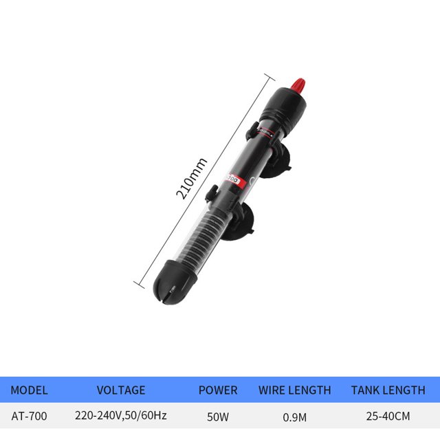EastVita Aquarium Heater Fish Tank Heating Rod Submersible Thermostat External Temp Controller Automatic Device, Eu Plug