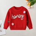 thumbnail image 2 of KPOPLK Boys' Long Sleeve Sweater Pullover 100% Cotton Multicolor Stripe Sweaters(6-12 Months,R105-Red), 2 of 9
