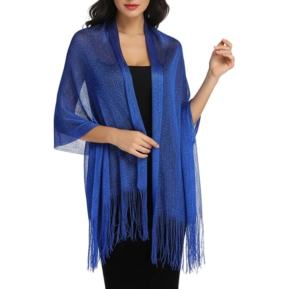 adaychics Formal Shawl for Evening Dresses Sparkly Shawl Wrap Scarf Formal Cover Up for Women Wedding Cruise Party Evening Gowns