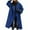 Blue, variant on skpabo Winter Coats for Women Open Front Lapel Notched Collar Long Trench Pea Coat with Pockets Oversized Knit Long Cardigan Jacket Button Fall Sweaters Work Jackets