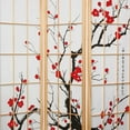 thumbnail image 3 of Oriental Furniture 6 Ft Tall Flower Blossom Room Divider, natural color, 4 panel, 3 of 3