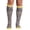 Bee Happy, variant on Cherokee Women's 10-15mmHg Compression Socks – Fun Print Knee Highs with Light Support, Soft Feel - PRINTSUPPORT, Regular, Bee Happy