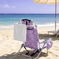 thumbnail image 5 of Ktaxon Tall Backpack Beach Chair, 5-Position Protable  Beach Chair, Light-Weight Foldable Camping Chair with Back Storage Bag & Cooler Pouch and Side Bags for Beach Poolside (Purple Tribal Print), 5 of 9