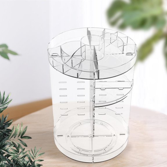 Rotating 360 Degree, Storage for Cosmetics,Perfume, Cosmetic Storage Organizer for Bathroom,Countertop and Vanity - Smooth Pattern Edge,
