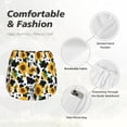 thumbnail image 4 of Bixox Women's Cute Cow Print Sunflower D pattern 2 in 1 Running Shorts - Lightweight Athletic Workout Gym Yoga Shorts Liner with Pockets - X-Large, 4 of 5