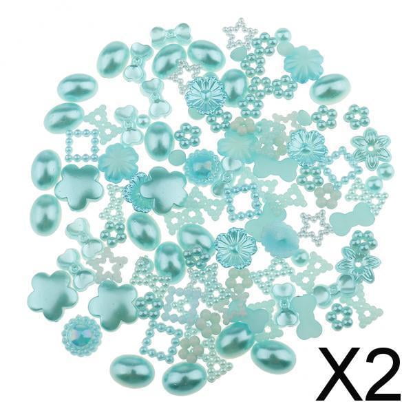 Kit de Bisutería DIY Adornos de Espalda Plana Perlas BLESIY 2 Piezas