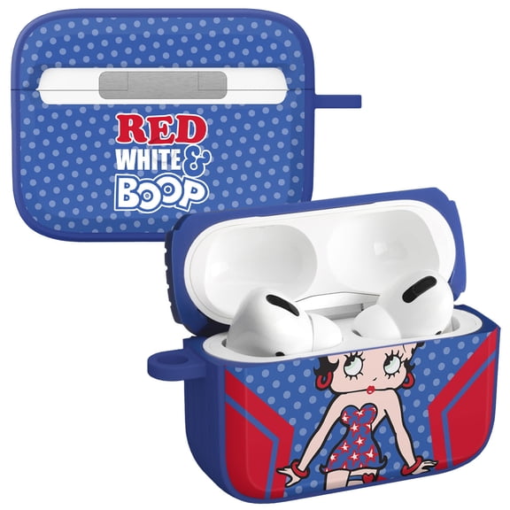 Betty Boop Red White & Boop HDX Case Cover Compatible with Apple AirPods Pro 1 & 2 (Red White & Boop) by Affinity Bands