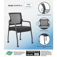 thumbnail image 6 of Boss Office Products 42"W Conference Table with 4 Mesh Chairs in Driftwood, 6 of 11