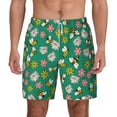 thumbnail image 3 of Uemuo Flying Bees Pattern Mens Swim Trunks Quick Dry Board Shorts with Mesh Lining, Stretch Beach Shorts Quick Dry No-Chafing Board Shorts-Small, 3 of 9