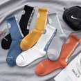 thumbnail image 1 of Calcetines de hombre hasta media pantorrilla, calcetines de otoño e invierno, calcetines de algodón, calcetines deportivos desodorantes de tacón largo, versión coreana, 1 of 6