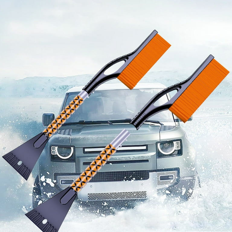 Snow Brush and Detachable Ice Scraper for Car Scratch-Free Bristle Head  Tough Ice Scraper for Vehicles Truck SUVs