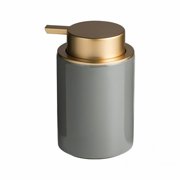 ACDANC Ceramic Soap Dispenser Lotion Bottle Decorative Multipurpose Refillable Dish Soap Dispenser for Bath Bathroom Countertop Home Gray