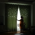 thumbnail image 4 of DYstyle Double-Layer Star Hollow Blackout and Sheer Voile Curtain Panel, 4 of 4