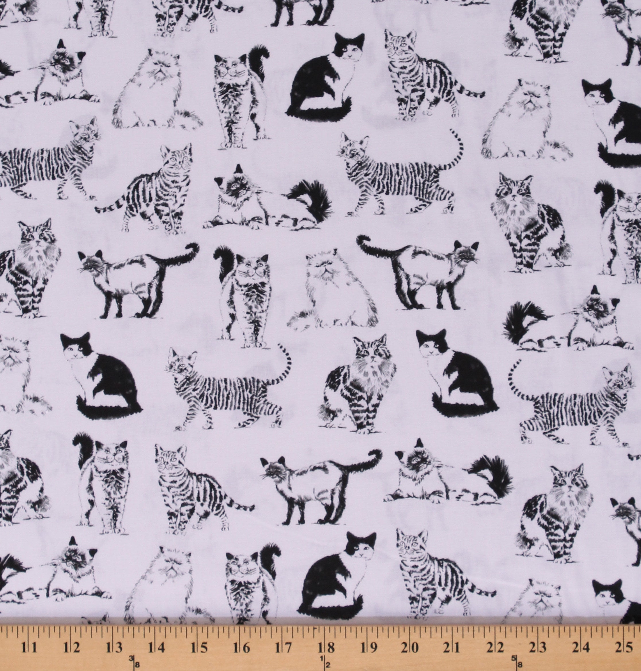 Feline Cat Kitten Pet Animal Themed 100% Cotton Patchwork Craft Fabric 
