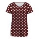 thumbnail image 4 of Camisas de Cuello de Tripulación de Manga Corta para las Mujeres Plisado Mangas de Ruffle, Cuello Redondo Casual Primavera Y Blusa de Verano, 4 of 5