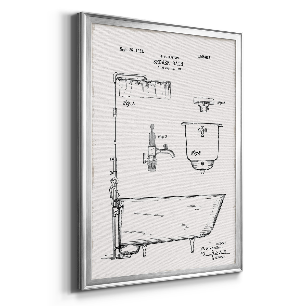 Vintage Bath I Premium Classic Framed Print - Ready to Hang
