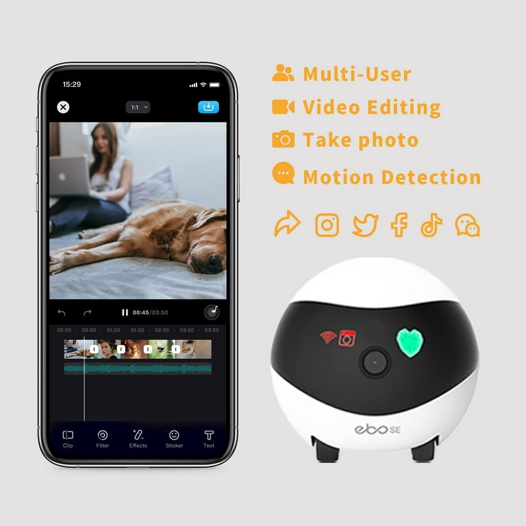 Enabot EBO SE Toy Smart Familybot Moving Camera 