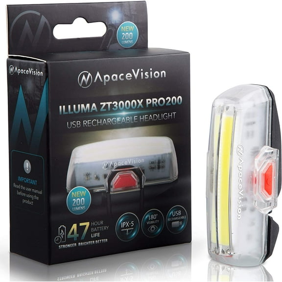 USB Rechargeable Front Bike Light with 200 Lumens for Optimal Visibility