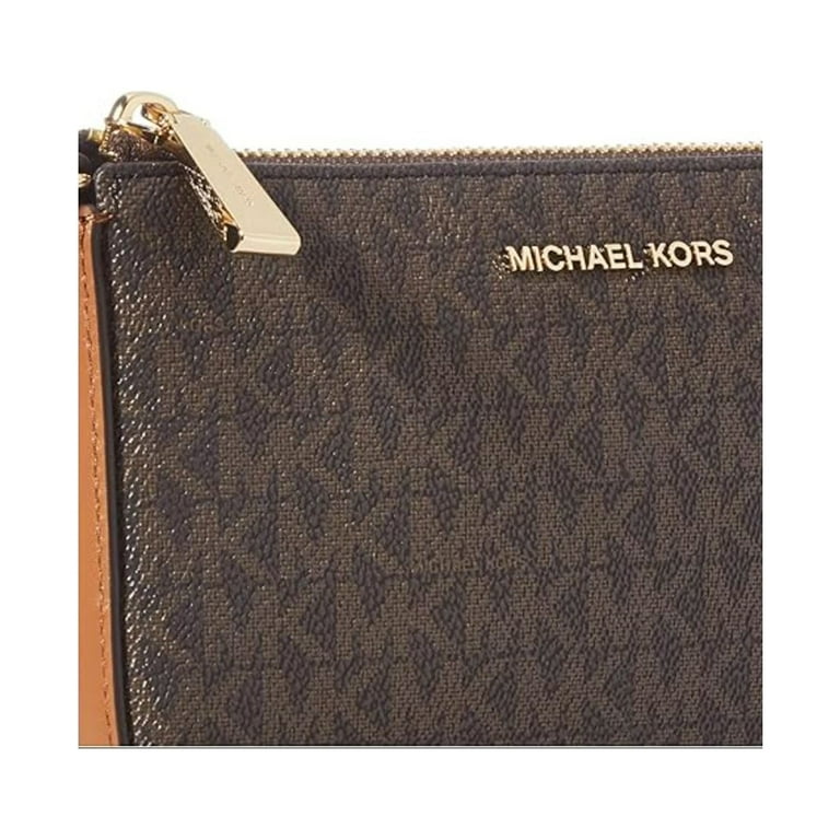 Michael Womens Kors Jet Set Medium Chain Pouchette (Brown