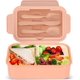thumbnail image 1 of Fiambrera, fiambrera bento de 1400 ml para adultos y niños, contenedor para almuerzo con 3 compartimentos, fiambrera con cubiertos, apta para lavavajillas, sin BPA, 1 of 4