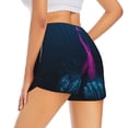 thumbnail image 3 of Goofa Two Human Hands are Holds Ribbon Awareness Printed Women 2 in 1 Running Shorts,Quick Dry Athletic Workout Shorts,High Waisted Athletic Shorts with Liner Pockets-XX-Large, 3 of 9
