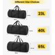 thumbnail image 3 of Bolsa de lona Vorspack plegable ligera de 60 litros, color negro, 3 of 7