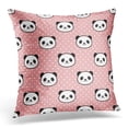 thumbnail image 1 of EREHome Pink Animal Cute Cartoon Panda Pattern Red Asian Pillow Case Pillow Cover 18x18 inch, 1 of 1
