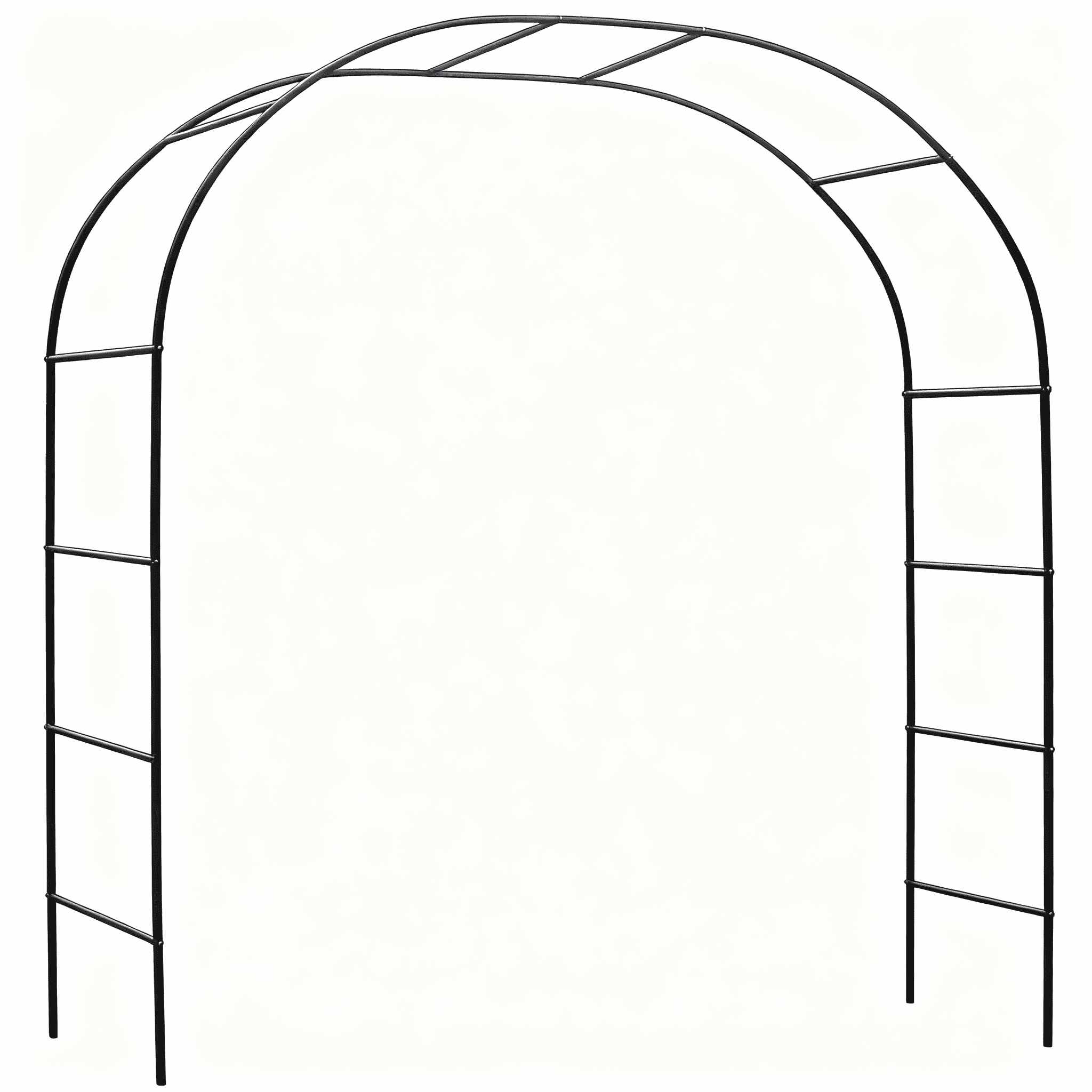 Metal Garden Arch Trellis,Adjustable Arbor Trellis for Climbing Plants Support, 7'8"H x 4'5"W