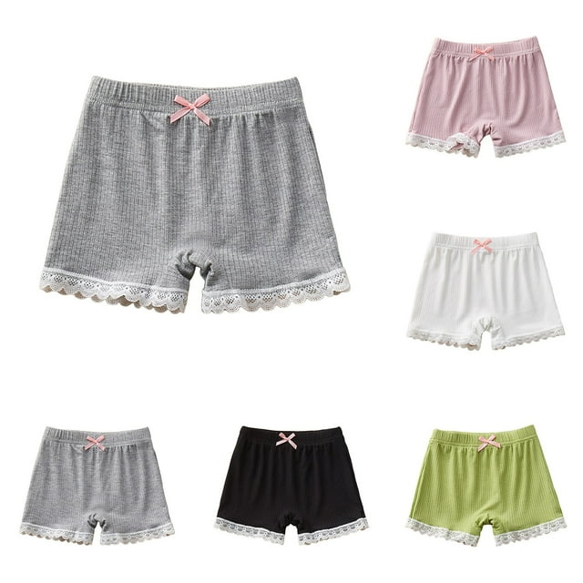 zaveiop Culottes Confort en Dentelle pour Petite Fille (Rose, 4-5 Ans)