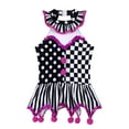 thumbnail image 3 of Alvivi Costume de Danse Clown pour Filles Justaucorps Sans Manches Robe de Danse Ballet Tenue de Cirque Halloween Noir&Blanc 10, 3 of 7