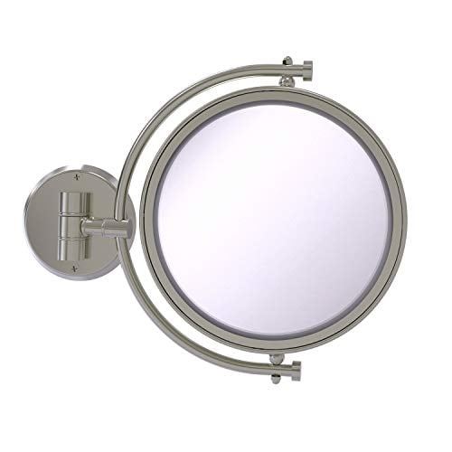 Allied Brass WM-4/2X-SN 8-Inch Mirror with 2X Magnification Extends 7-Inch, Satin Nickel
