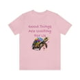 thumbnail image 2 of Good Things Are Waiting For Us Cute Rainbow Turtle Unisex Short Sleeve Tee, 2 of 8