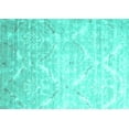 thumbnail image 1 of Ahgly Company Indoor Rectangle Abstract Turquoise Blue Contemporary Area Rugs, 2' x 5', 1 of 4