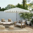thumbnail image 3 of PolyTEAK Outdoor Patio Umbrella, Fade Resistant Outdoor Umbrella with Easy Open Crank and Push Button Tilt Mechanism, (11FT, Beige), 3 of 10