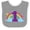 Heather and White, variant on Inktastic 1st Birthday Rainbow Girls Baby Bib