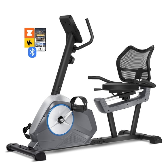 SUMMIT LIVING Exercise Bike, Recumbent Bike for Home Seniors Adults, 16 Levels Resistance Indoor Cycling Bike with Adjustable and Wide Seat, LCD, Heart Rate Handle, 350lbs Weight Capacity